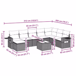 VidaXL 3252899 ensemble de meubles de jardin