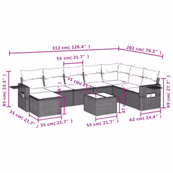 VidaXL 3252902 ensemble de meubles de jardin