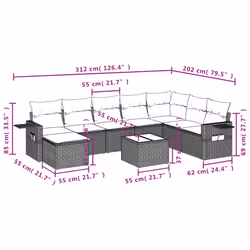 VidaXL 3252903 ensemble de meubles de jardin