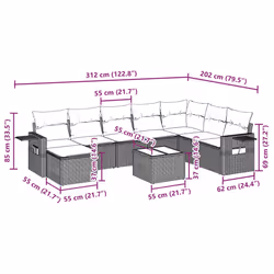 VidaXL 3252909 ensemble de meubles de jardin