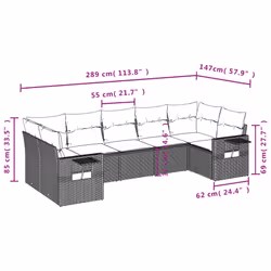 VidaXL 3252925 ensemble de meubles de jardin