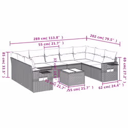 VidaXL 3252936 ensemble de meubles de jardin