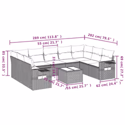 VidaXL 3252949 ensemble de meubles de jardin