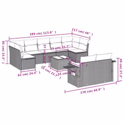 VidaXL 3252957 ensemble de meubles de jardin