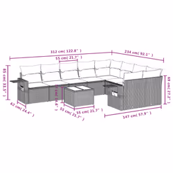 VidaXL 3252976 ensemble de meubles de jardin