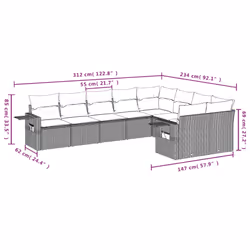 VidaXL 3252982 ensemble de meubles de jardin