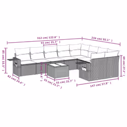 VidaXL 3252983 ensemble de meubles de jardin