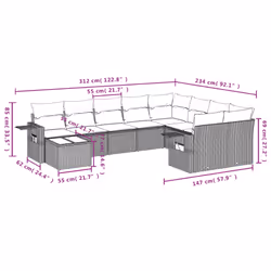 VidaXL 3252996 ensemble de meubles de jardin