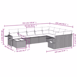 VidaXL 3252999 ensemble de meubles de jardin