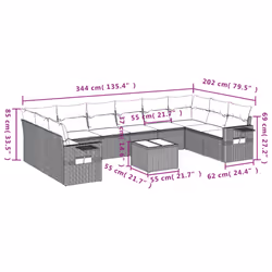 VidaXL 3253005 ensemble de meubles de jardin