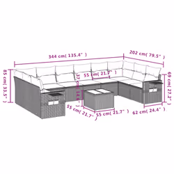 VidaXL 3253006 ensemble de meubles de jardin