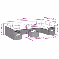 VidaXL 3253016 ensemble de meubles de jardin