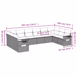 VidaXL 3253017 ensemble de meubles de jardin