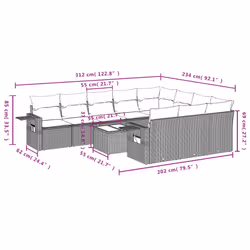 VidaXL 3253039 ensemble de meubles de jardin