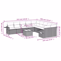 VidaXL 3253042 ensemble de meubles de jardin