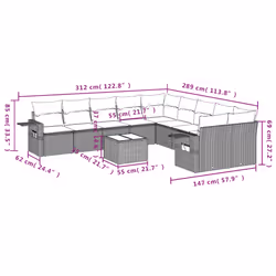 VidaXL 3253043 ensemble de meubles de jardin