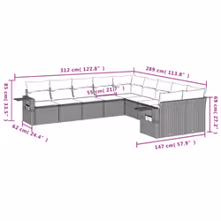 VidaXL 3253045 ensemble de meubles de jardin