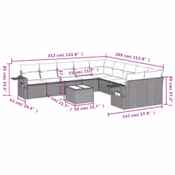 VidaXL 3253053 ensemble de meubles de jardin