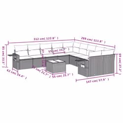 VidaXL 3253055 ensemble de meubles de jardin