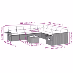 VidaXL 3253060 ensemble de meubles de jardin