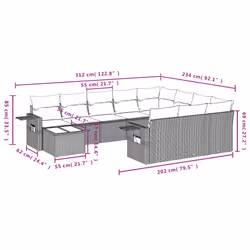 VidaXL 3253070 ensemble de meubles de jardin