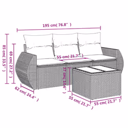 VidaXL 3253402 ensemble de meubles de jardin