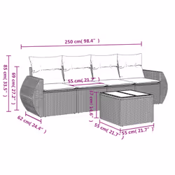 VidaXL 3253426 ensemble de meubles de jardin