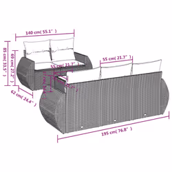 VidaXL 3253432 ensemble de meubles de jardin