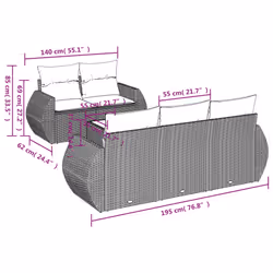 VidaXL 3253433 ensemble de meubles de jardin