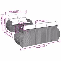 VidaXL 3253436 ensemble de meubles de jardin