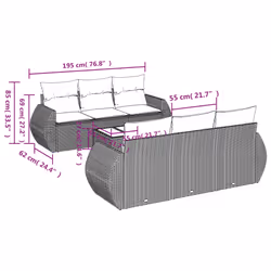 VidaXL 3253445 ensemble de meubles de jardin