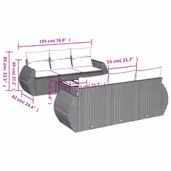 VidaXL 3253449 ensemble de meubles de jardin