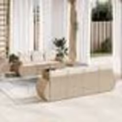 vidaXL Salon de jardin avec coussins 8 pcs beige résine tressée