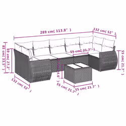 VidaXL 3253472 ensemble de meubles de jardin