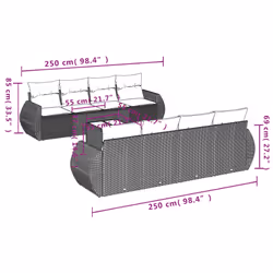 VidaXL 3253483 ensemble de meubles de jardin