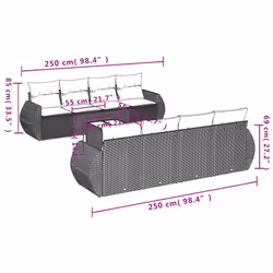 VidaXL 3253486 ensemble de meubles de jardin