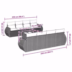 VidaXL 3253489 ensemble de meubles de jardin