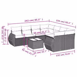 VidaXL 3253496 ensemble de meubles de jardin