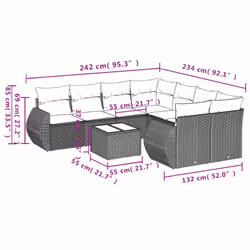 VidaXL 3253499 ensemble de meubles de jardin