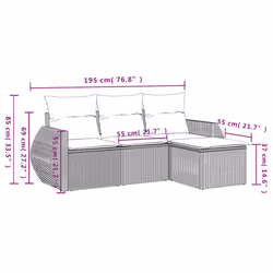 VidaXL 3253602 ensemble de meubles de jardin