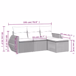 VidaXL 3253612 ensemble de meubles de jardin