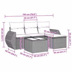 VidaXL 3253619 ensemble de meubles de jardin