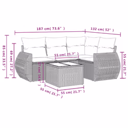VidaXL 3253650 ensemble de meubles de jardin