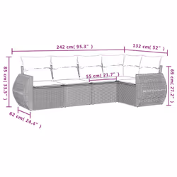 VidaXL 3253670 ensemble de meubles de jardin