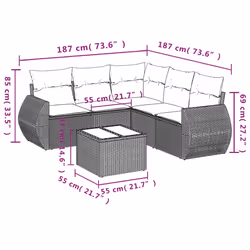 VidaXL 3253690 ensemble de meubles de jardin