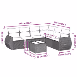 VidaXL 3253749 ensemble de meubles de jardin