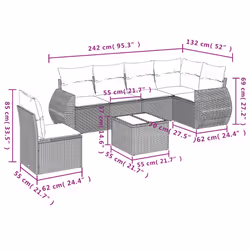 VidaXL 3253773 ensemble de meubles de jardin