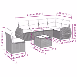 VidaXL 3253780 ensemble de meubles de jardin