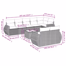 VidaXL 3253957 ensemble de meubles de jardin