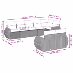 VidaXL 3253970 ensemble de meubles de jardin